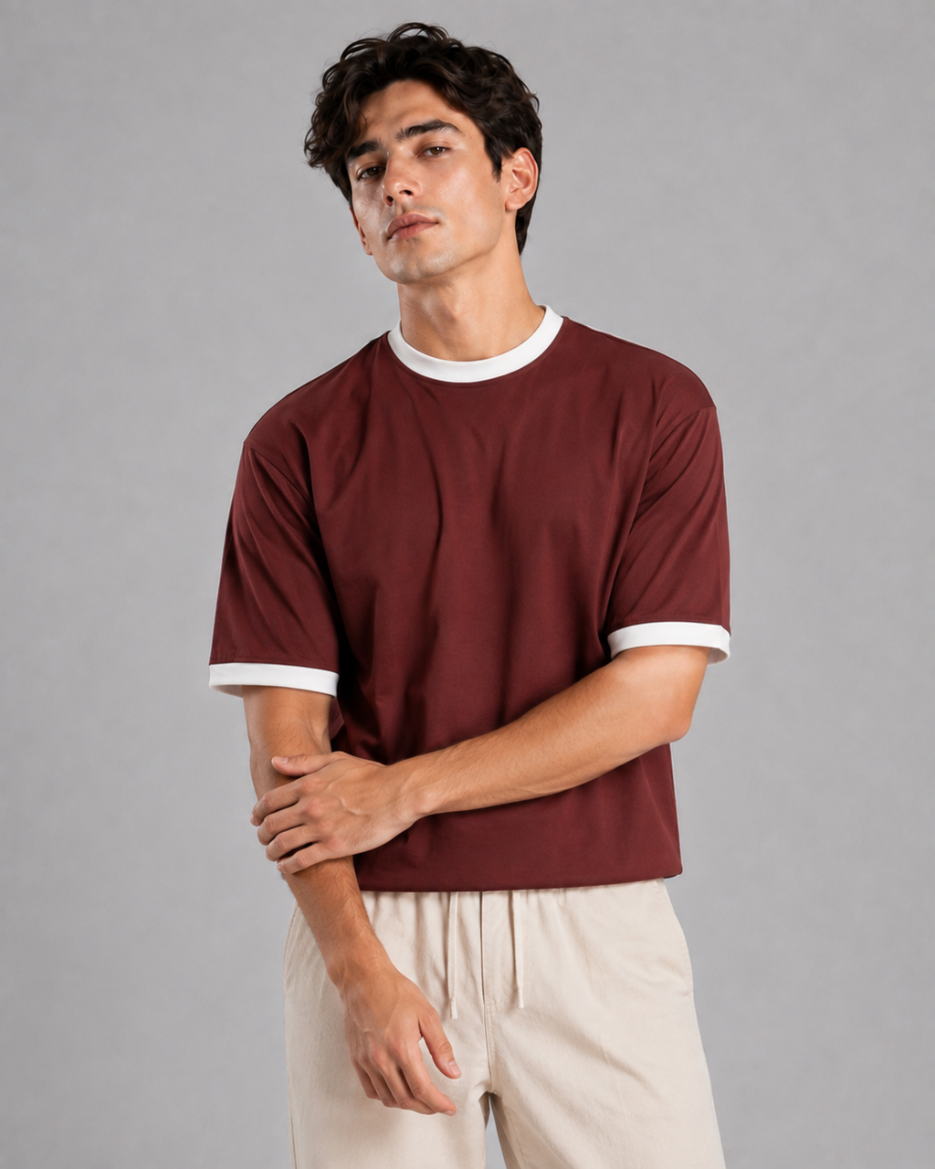 Ringer shirt maroon
