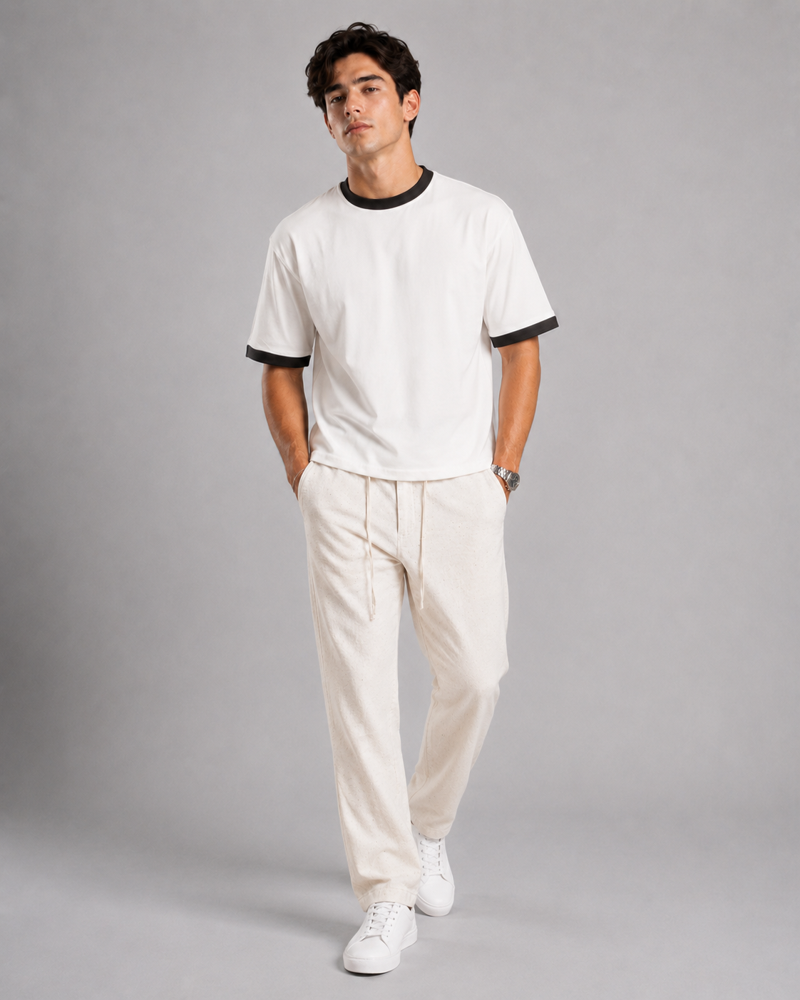 The Smart Look - Ringer Shirt and Linen Pants